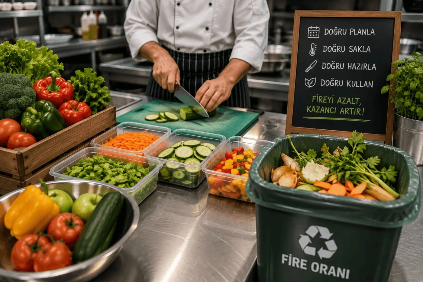 Restoran Mutfağında Sebze Meyve Fire Oranı Nasıl Düşürülür?